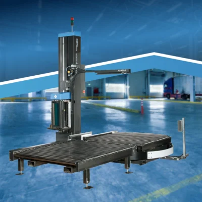 3300-A Conveyorized A-Arm Automatic Pallet Wrapper